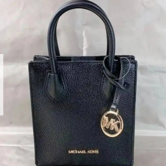 Michael Kors Mercer Black Extra-Small Leather Crossbody/Clutch Bag - Picture 1 of 9